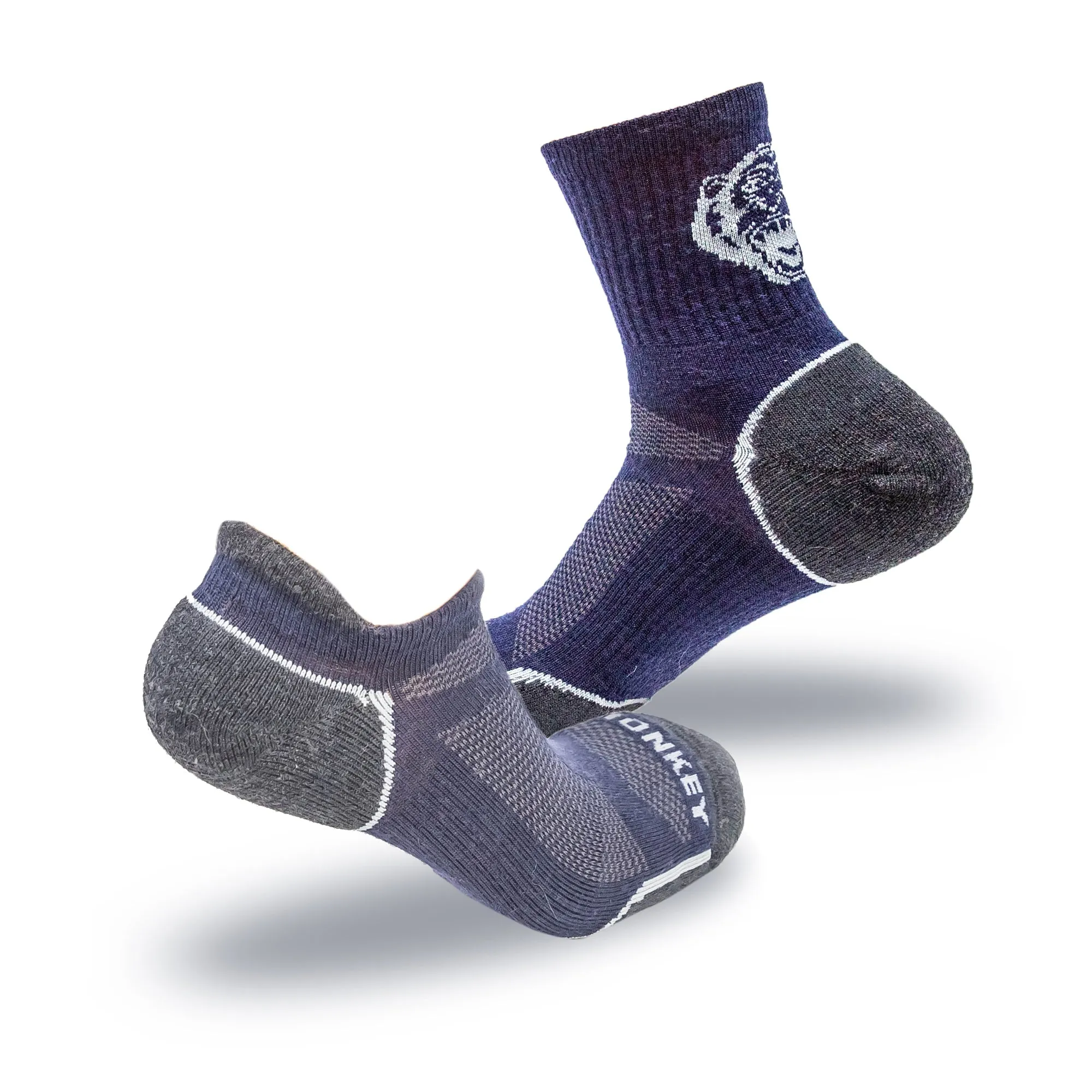 2-Pair Lightweight Guide Series Merino Socks (Navy)