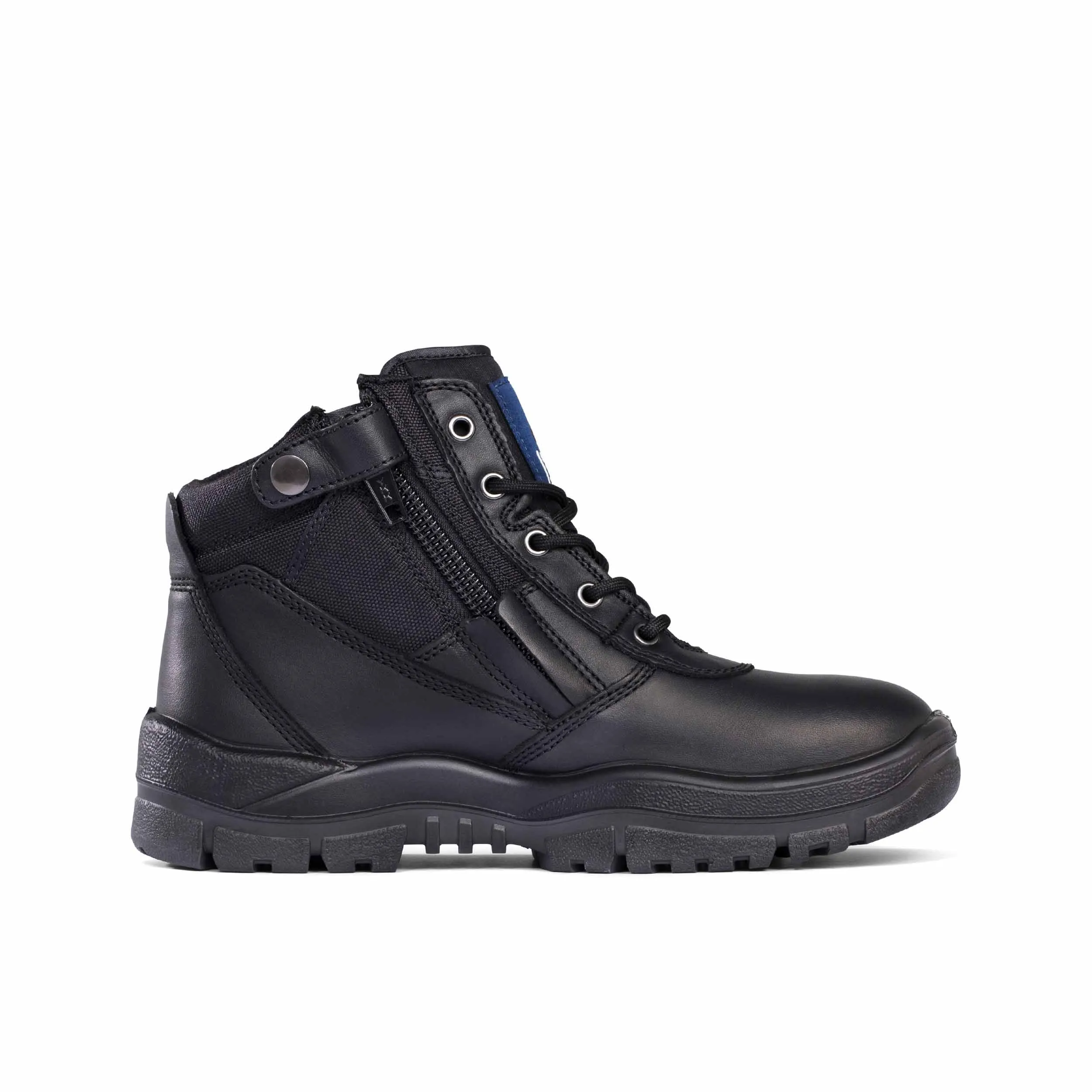 261020-Black Mongrel ZipSider Boot (With Steel Toe Cap)-BLACK