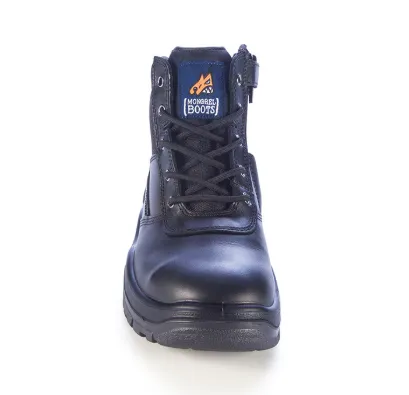 261020-Black Mongrel ZipSider Boot (With Steel Toe Cap)-BLACK