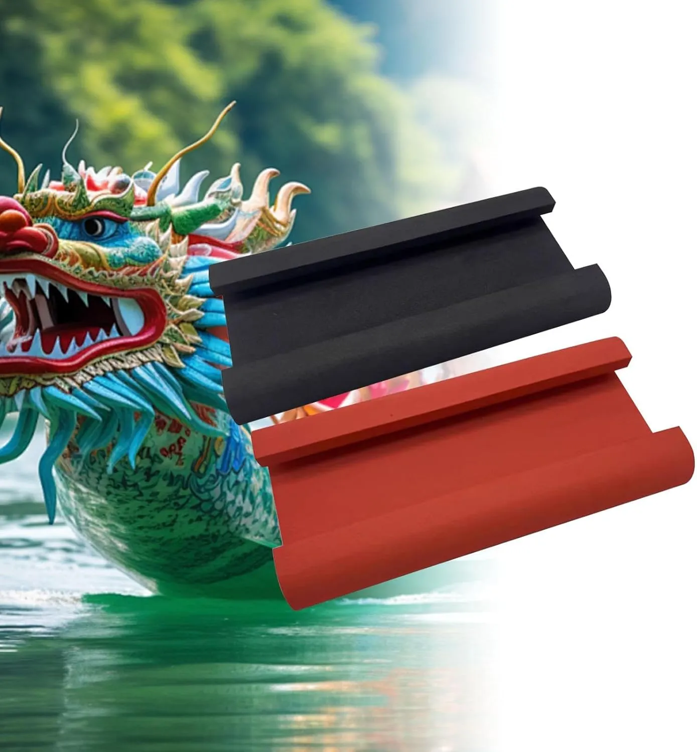 2Pcs Dragon Boat Seat Pads, EVA Fishing Seat Pads, Shock Absorption, Rowing Machine Seat Cushions