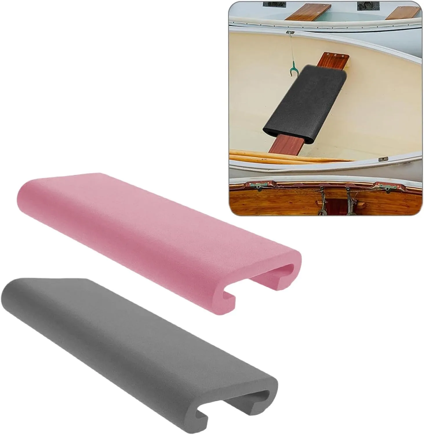 2x Dragon Boat Cushions Paddle Seats Fishing Seat Pads Padded for Outdoor Competition, Pink and Grey