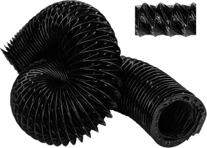 3" Marine Blower Hose Replacement for Boat Vent Bilge Blower Exhaust Fan, Marine Exhaust Hose Fit for 3 Inch Flexible Marine Blower Duct Hose, Ventilation Systems and Boat Bilge Heater, 10 Feet, Black