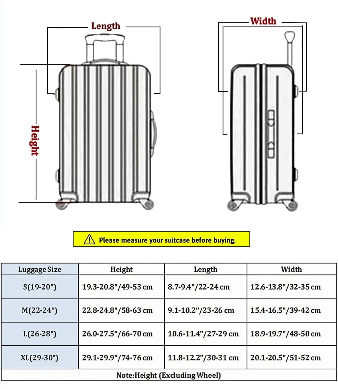 7-Mi Travel Trolley Case Cover Protector Suitcase Cover 29"-30" Trolley case Luggage Storage Covers for Men Women, Retro