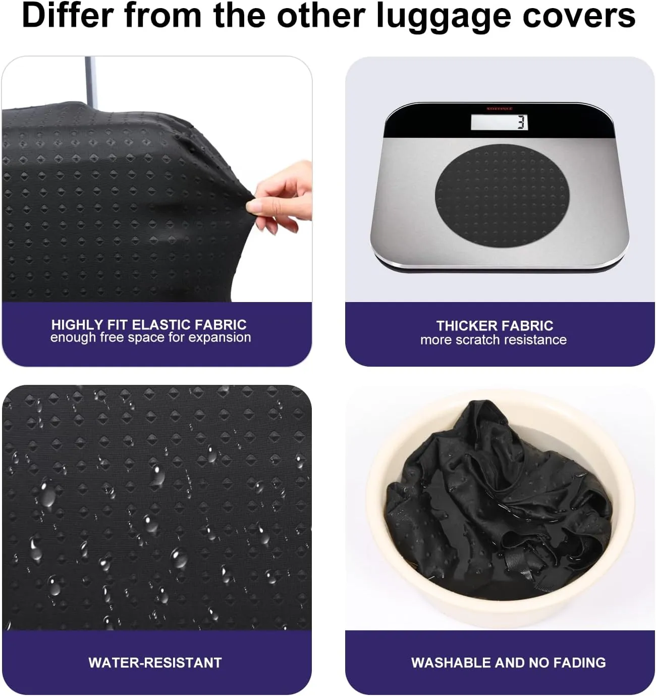 7-Mi Travel Trolley Case Cover Protector Suitcase Cover 29"-30" Trolley case Luggage Storage Covers for Men Women, Retro
