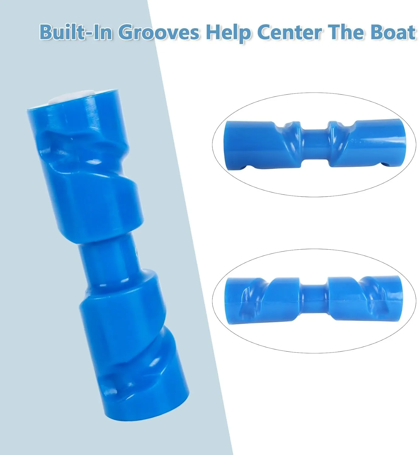 8in/10in/12in Self Centering Boat Trailer Keel Rollers,Boat Trailer Roller,Keel Rollers for Boat,Boat Rollers Bow Roller for Trailer Boat Trailer Accessories Fits 5/8" Shaft (Blue/Orange)