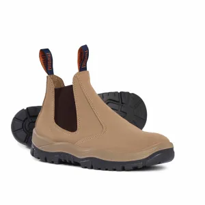916040-Suede Non-Safety Elastic Sided Boot-WHEAT