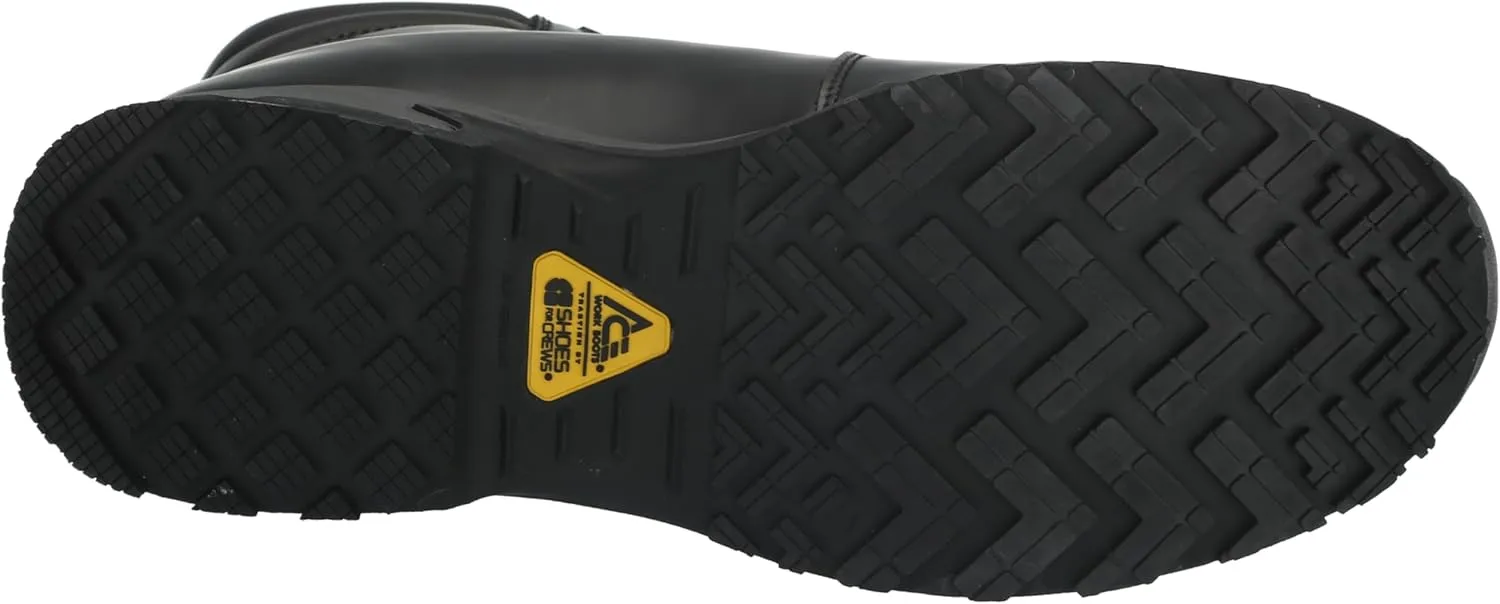 ACE Work Boots by SFC Pike Chill, Men's Composite Toe (CT) or Soft Toe Work Boots, Slip Resistant, Water Resistant, Black