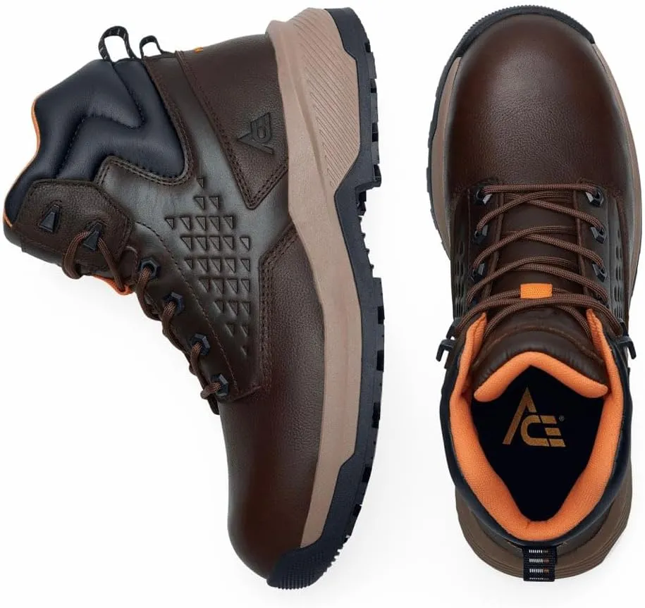 ACE Work Boots Everglades, Men's 6" Nano Composite Toe (NCT) Work Boots, Slip Resistant, Water Resistant