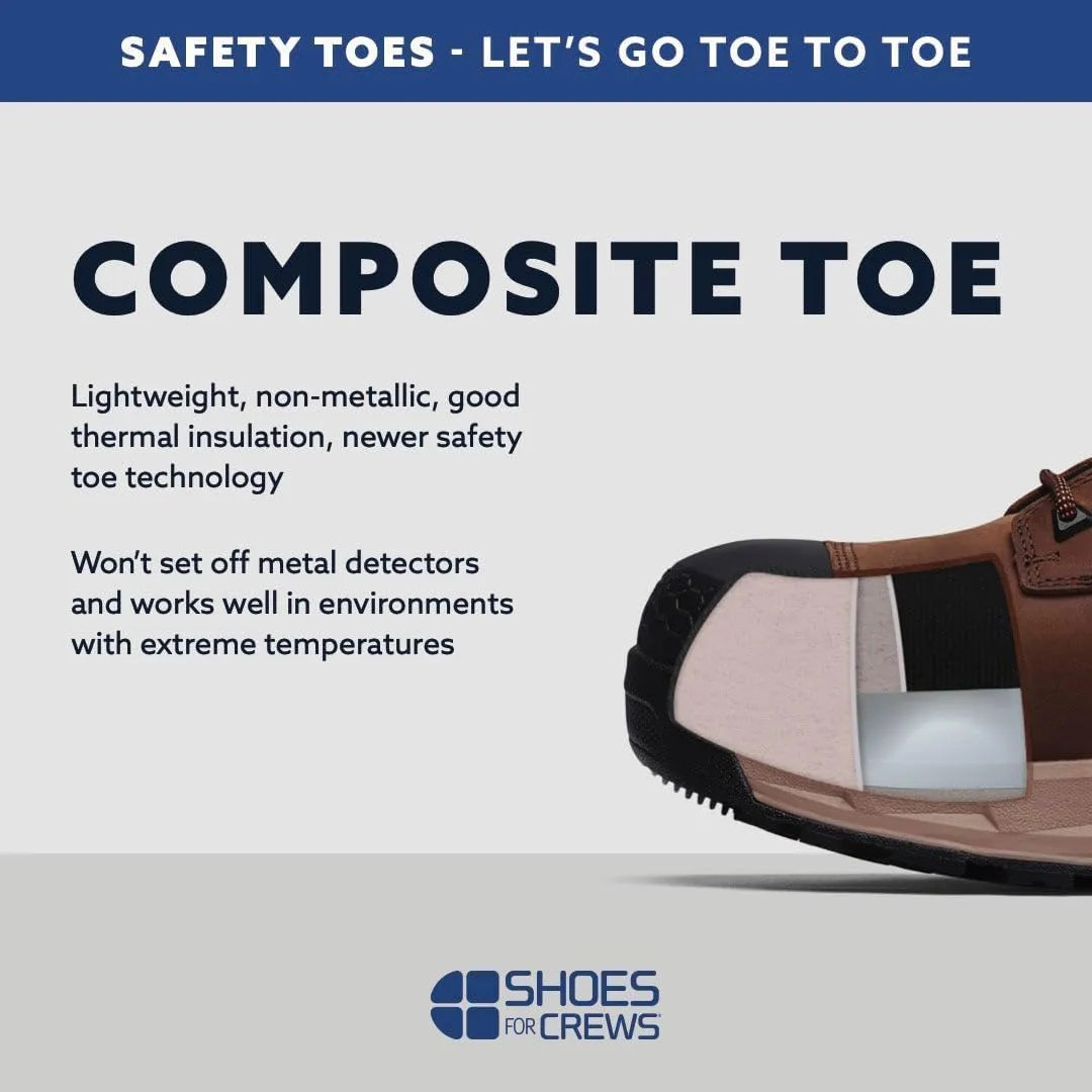ACE Work Boots Redrock, Men's 8" and 6" Composite Toe (CT) Work Boots, Slip Resistant, Water Resistant