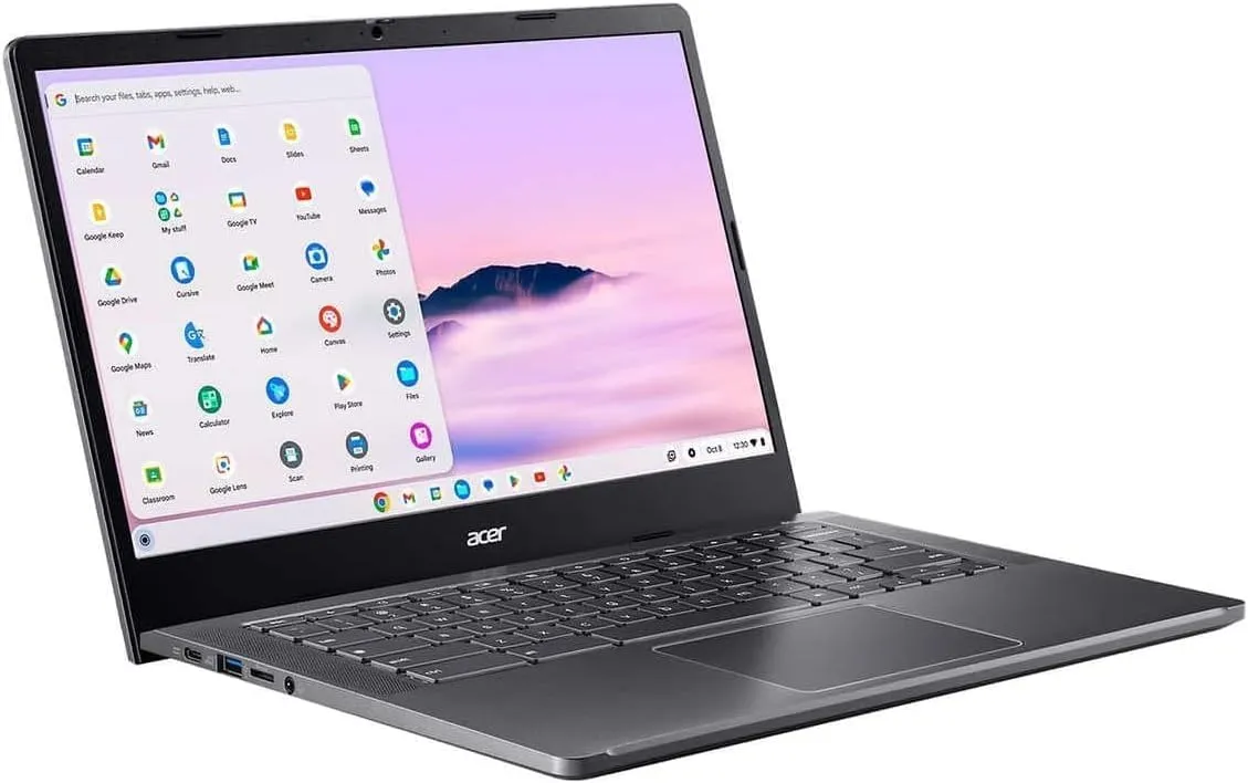 acer Chromebook Plus 514 Laptop with Google AI, Intel 8-Core i3-N305, 8 GB LPDDR5, 1 TB SSD, 14" FHD IPS Touch Screen, Wi-Fi 6E, 1080P Webcam, Chrome OS, 7-in-1 Docking Station, Wireless Mouse