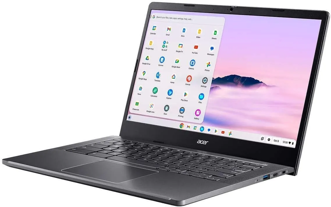 acer Chromebook Plus 514 Laptop with Google AI, Intel 8-Core i3-N305, 8 GB LPDDR5, 1 TB SSD, 14" FHD IPS Touch Screen, Wi-Fi 6E, 1080P Webcam, Chrome OS, 7-in-1 Docking Station, Wireless Mouse