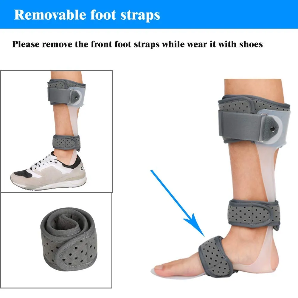 AFO Drop Foot Brace Medical Ankle Foot Orthosis Support Foot Drop Postural Correction Brace (Left/M)