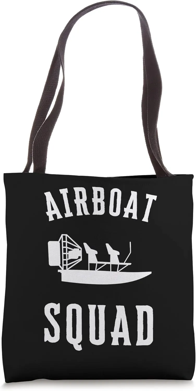 Airboat Swamp Hydroplane Fanboat Airboating Hover Boat Tote Bag