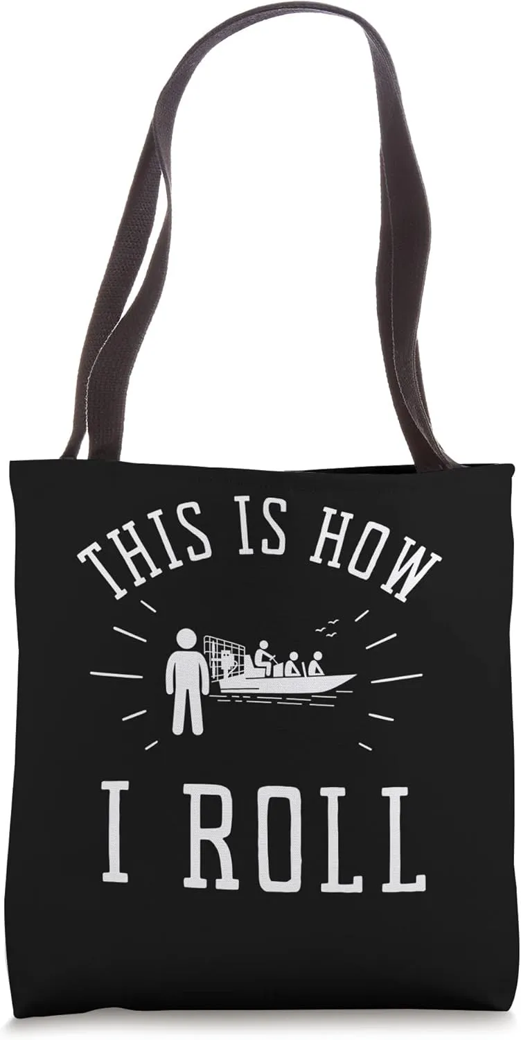 Airboat Swamp Hydroplane Fanboat Airboating Hover Boat Tote Bag