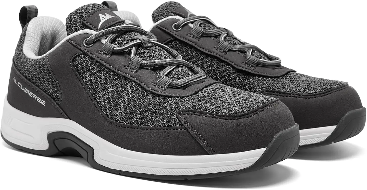alcubieree OTR Mens Walking Shoes Diabetic Orthopedic Sneakers for Plantar Fasciitis