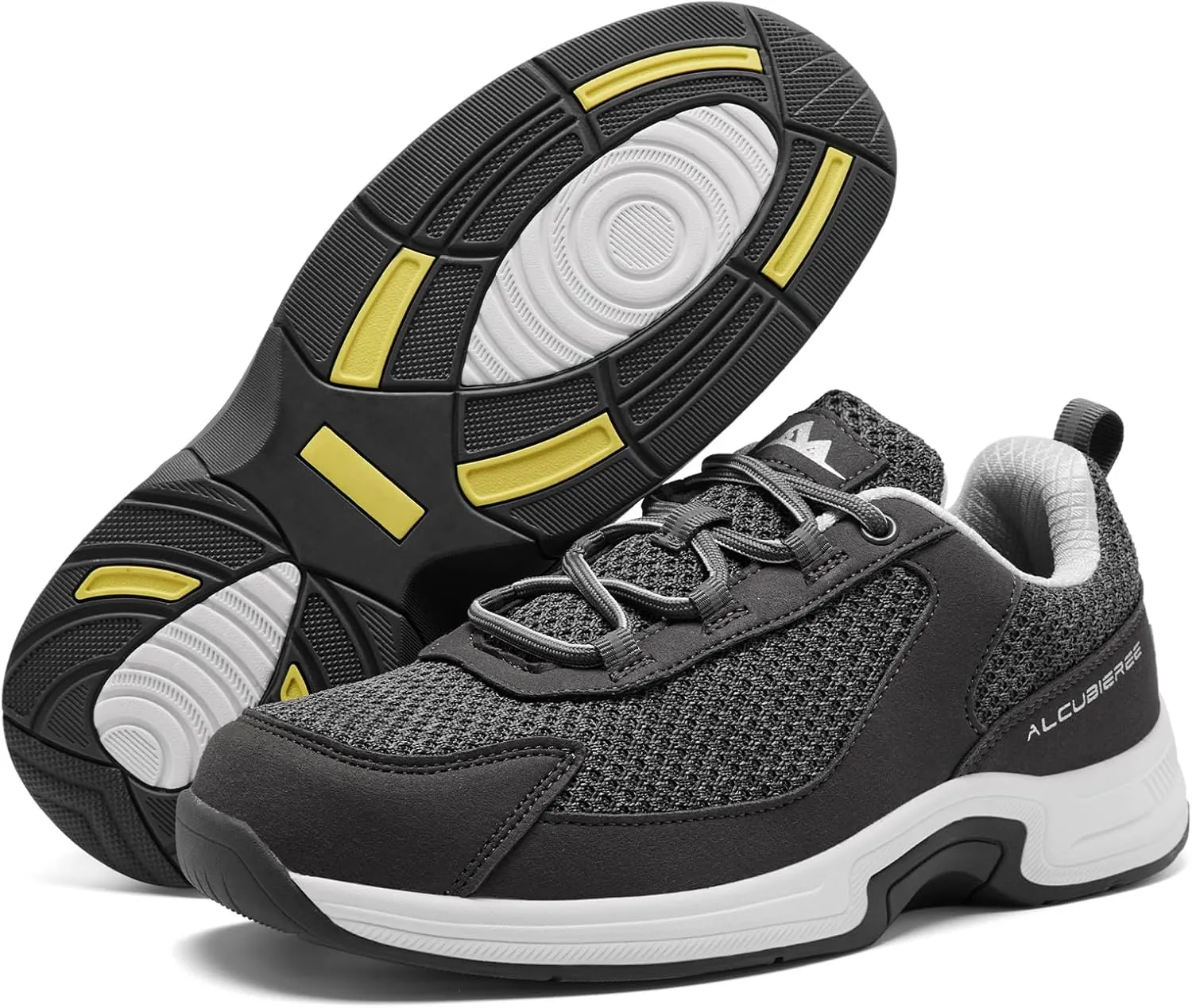 alcubieree OTR Mens Walking Shoes Diabetic Orthopedic Sneakers for Plantar Fasciitis