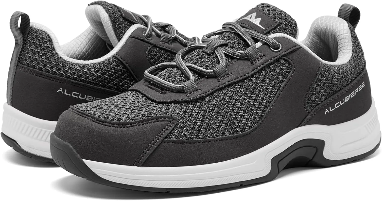 alcubieree OTR Mens Walking Shoes Diabetic Orthopedic Sneakers for Plantar Fasciitis