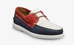 Allen Edmonds Red/White/Blue Panama Boat Shoe
