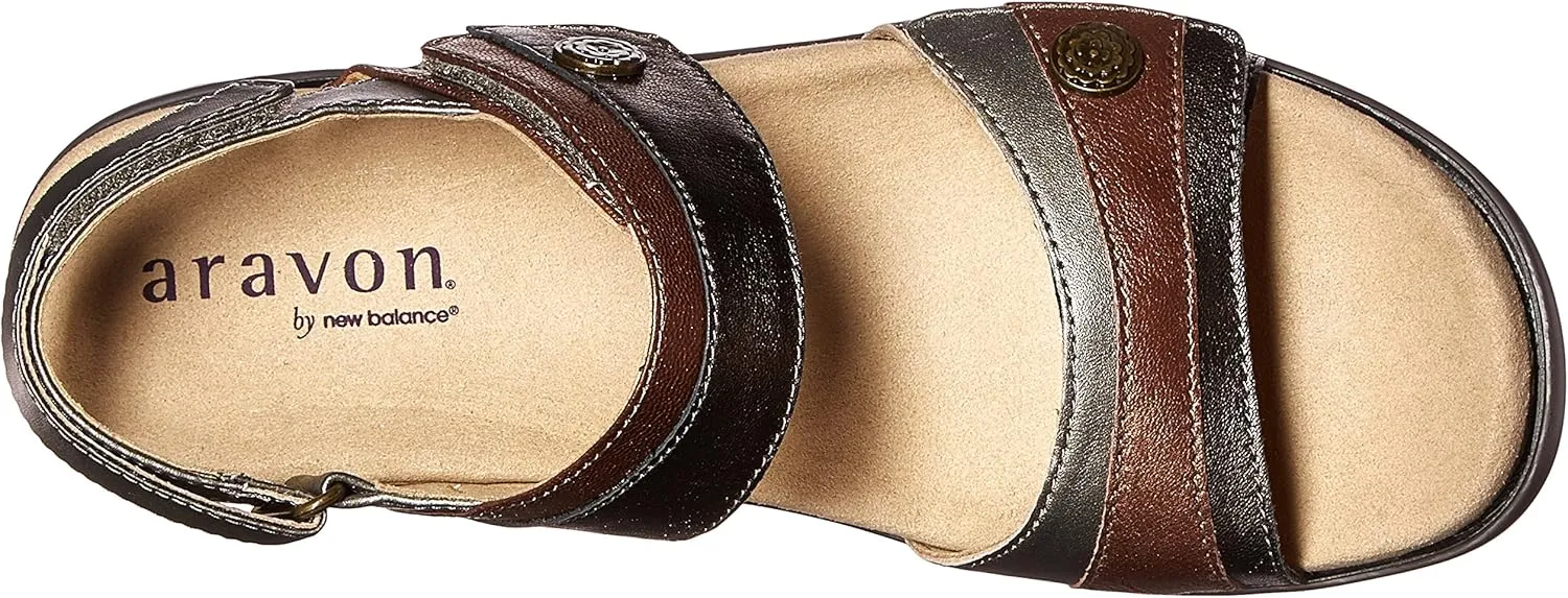 Aravon Women's Katherine-AR Flat Sandal