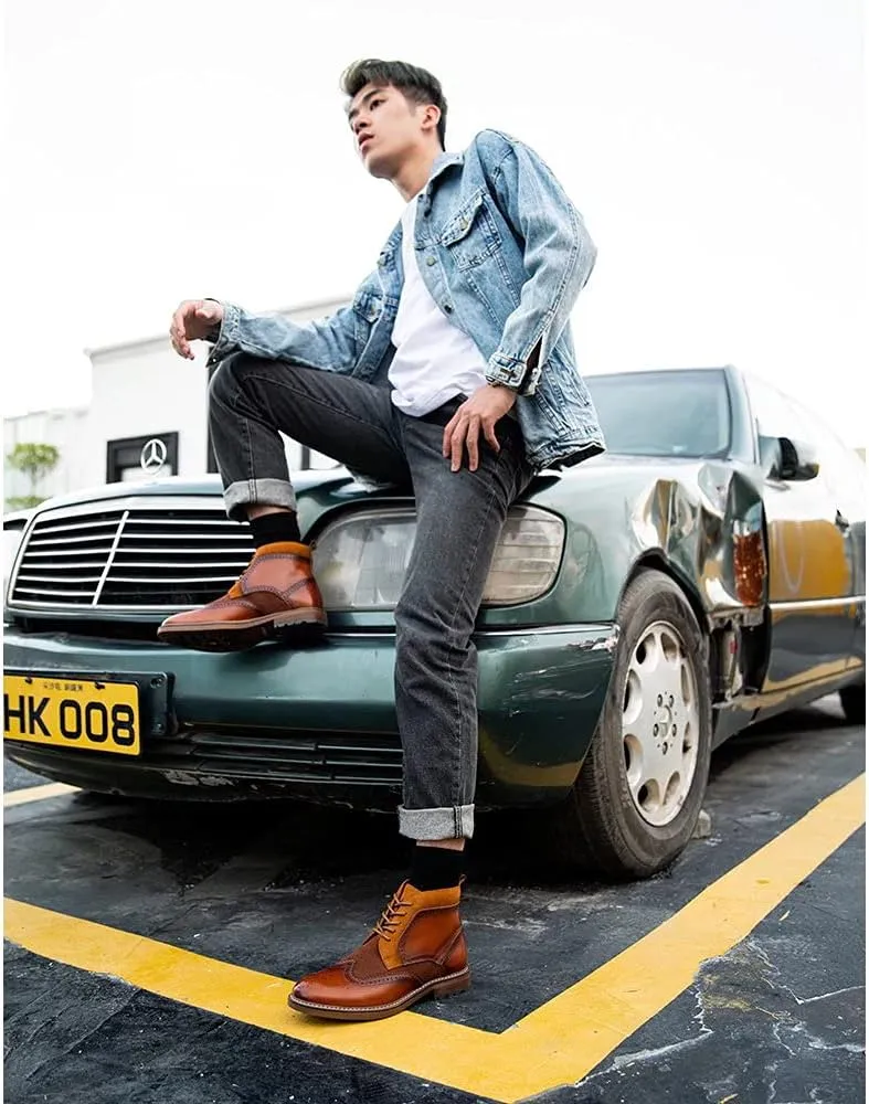 Arkbird Chelsea Ankle Boots for Men Genuine Leather Oxford Casual and Formal Dress Boot