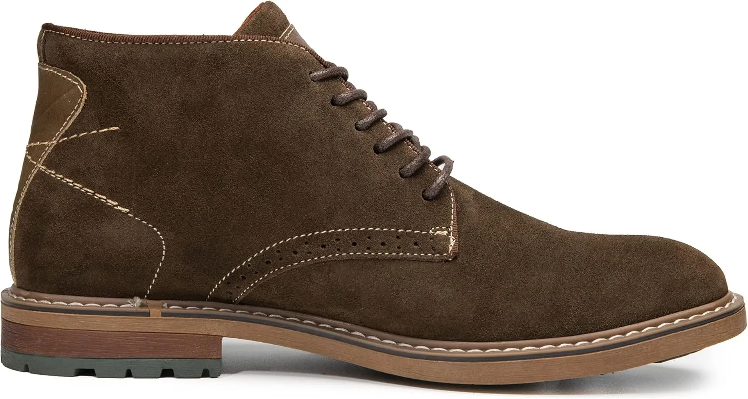 Arkbird Mens Chukka Boots Suede Leather Classic Fashion Casual Ankle Lace-up Dress Boots for Men