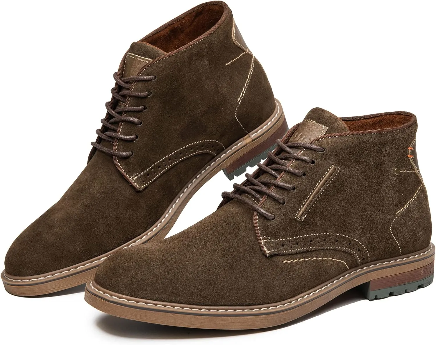 Arkbird Mens Chukka Boots Suede Leather Classic Fashion Casual Ankle Lace-up Dress Boots for Men