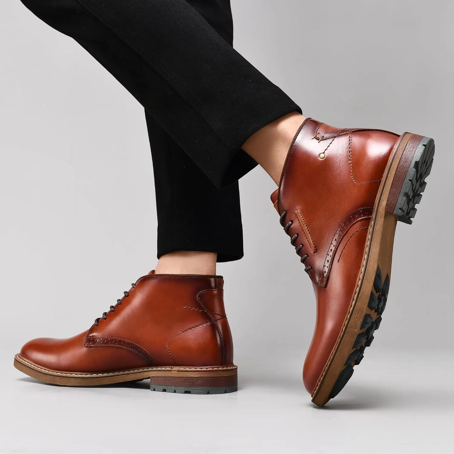 Arkbird Mens Chukka Boots Suede Leather Classic Fashion Casual Ankle Lace-up Dress Boots for Men