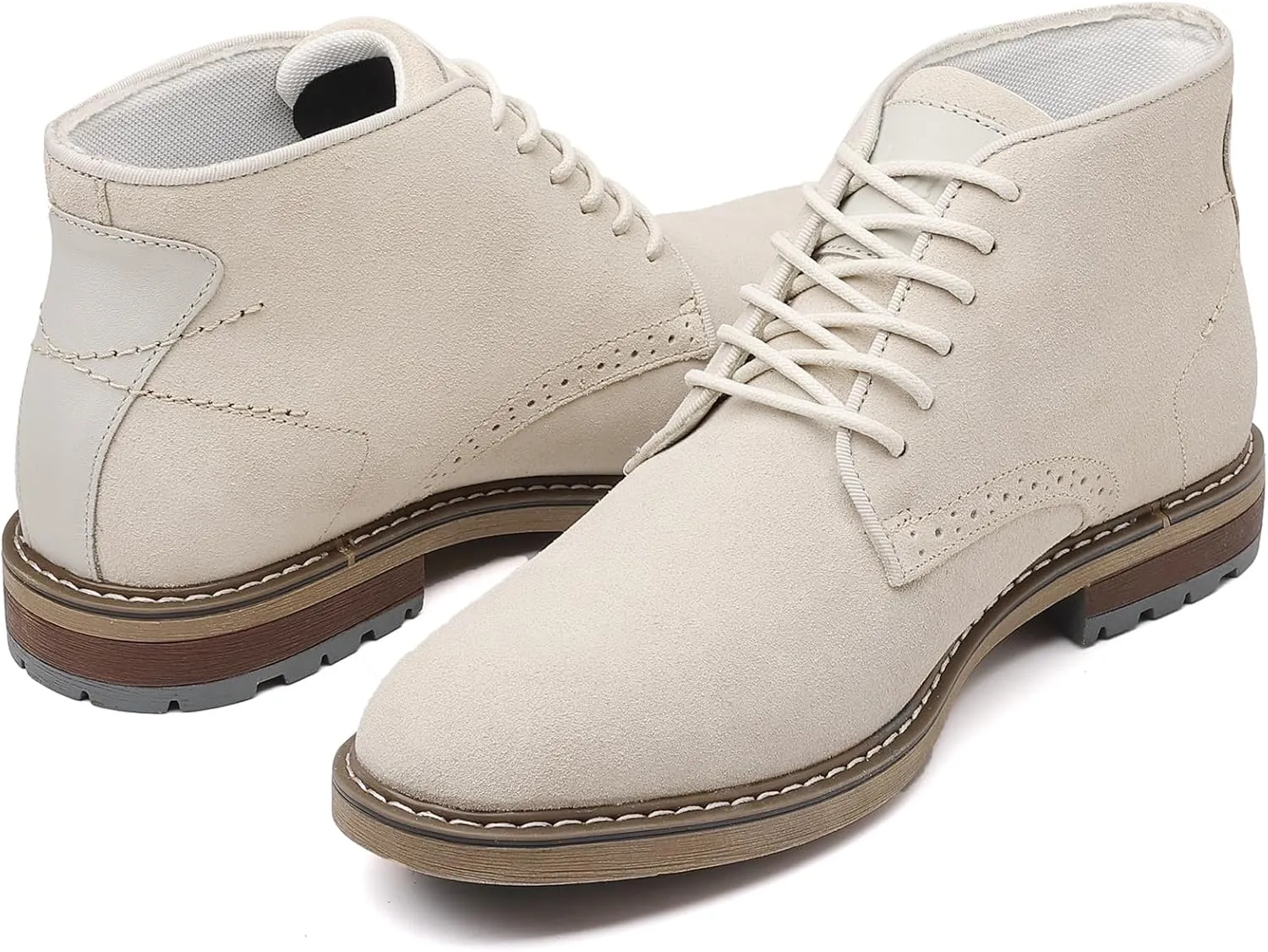 Arkbird Mens Chukka Boots Suede Leather Classic Fashion Casual Ankle Lace-up Dress Boots for Men