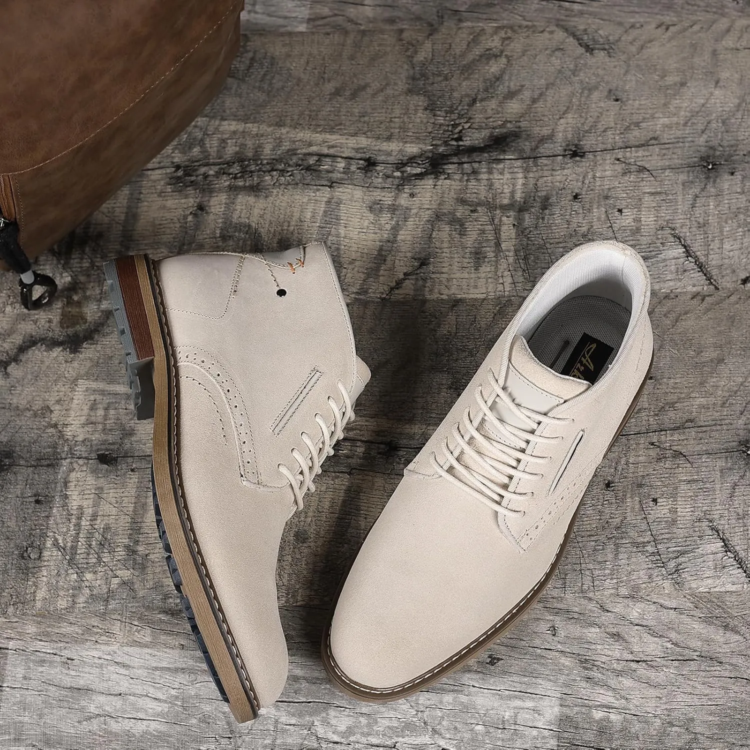 Arkbird Mens Chukka Boots Suede Leather Classic Fashion Casual Ankle Lace-up Dress Boots for Men