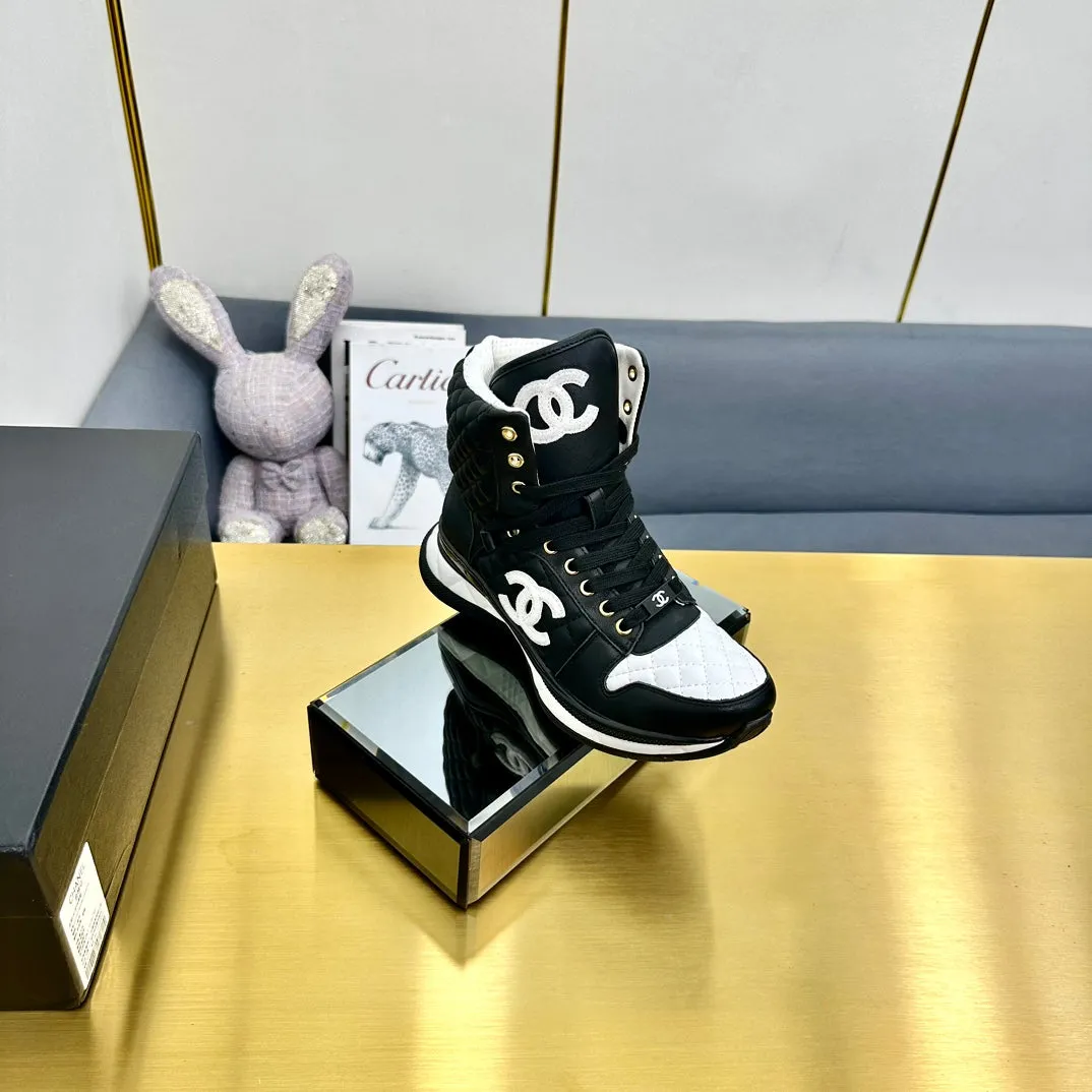 ATHLETIC SHOES IN BLACK CALFSKIN