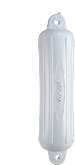 Attwood 9355D1 Softside UV-Resistant Marine Oval Boat Fender, White, 5-Inch x 22-Inch