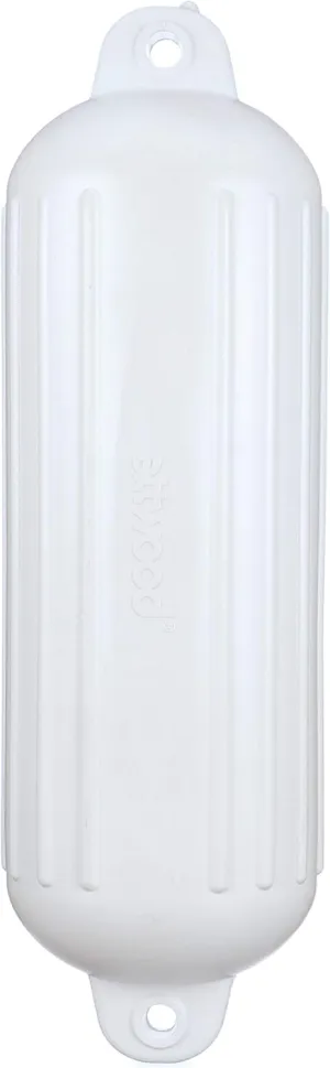 Attwood 9358-1 Softside UV-Resistant Marine Oval Mooring Fender, White, 8-Inch x 26-Inch