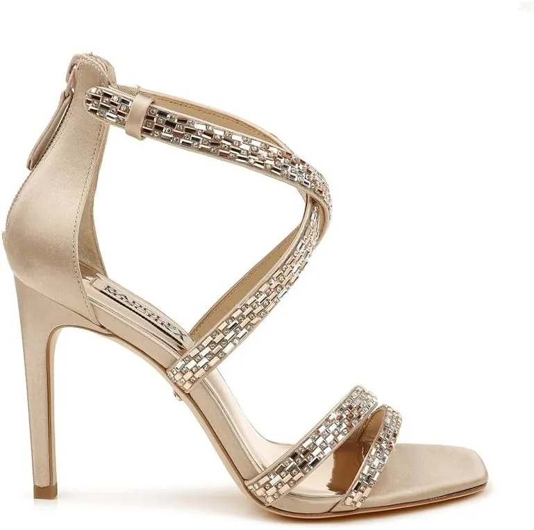 Badgley Mischka Women's Back Zip, Heeled Sandal