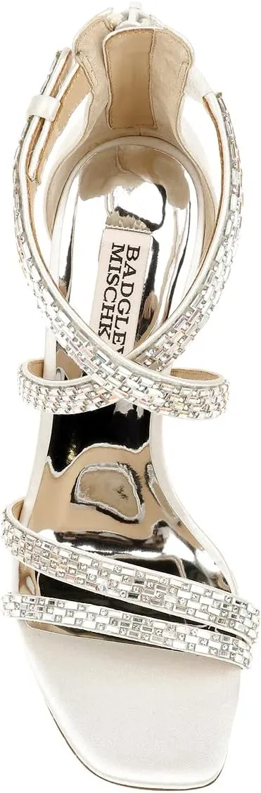 Badgley Mischka Women's Back Zip, Heeled Sandal