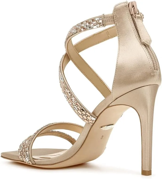 Badgley Mischka Women's Back Zip, Heeled Sandal