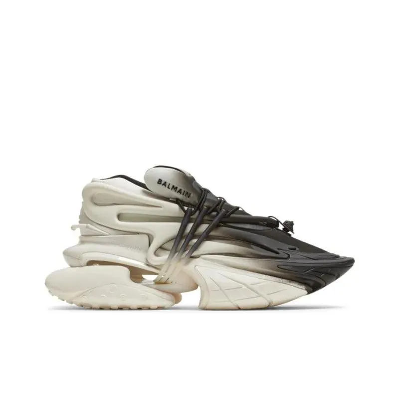 BALMAIN Unicorn Low 'White Black Gradient'