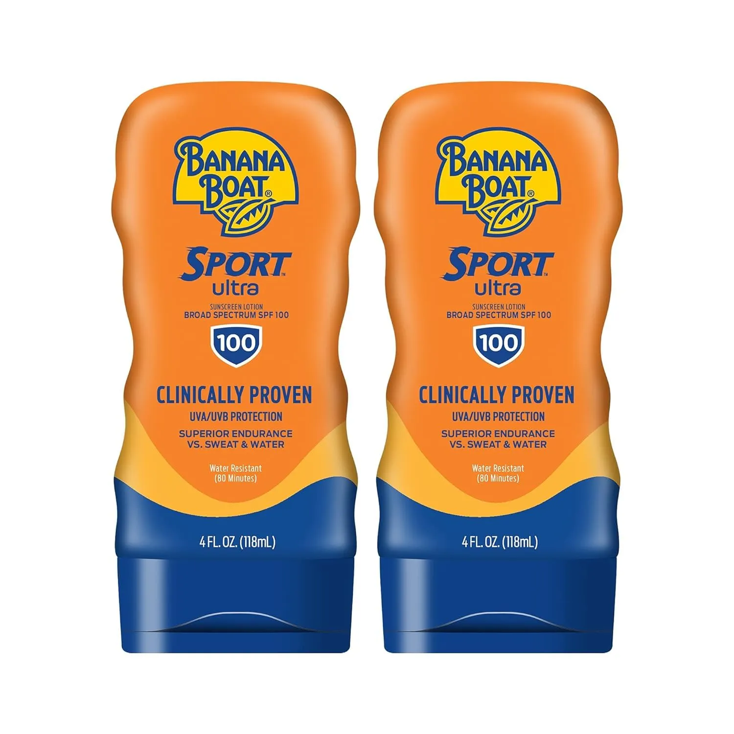 Banana Boat Sport Performance Sunscreen Lotion SPF 100, 4-ounce Bottles (Pack of 2) by Banana Boat