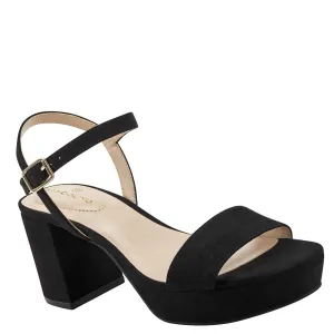 Bandolino Women's Pennie Heeled Sandal, Black, 6.5