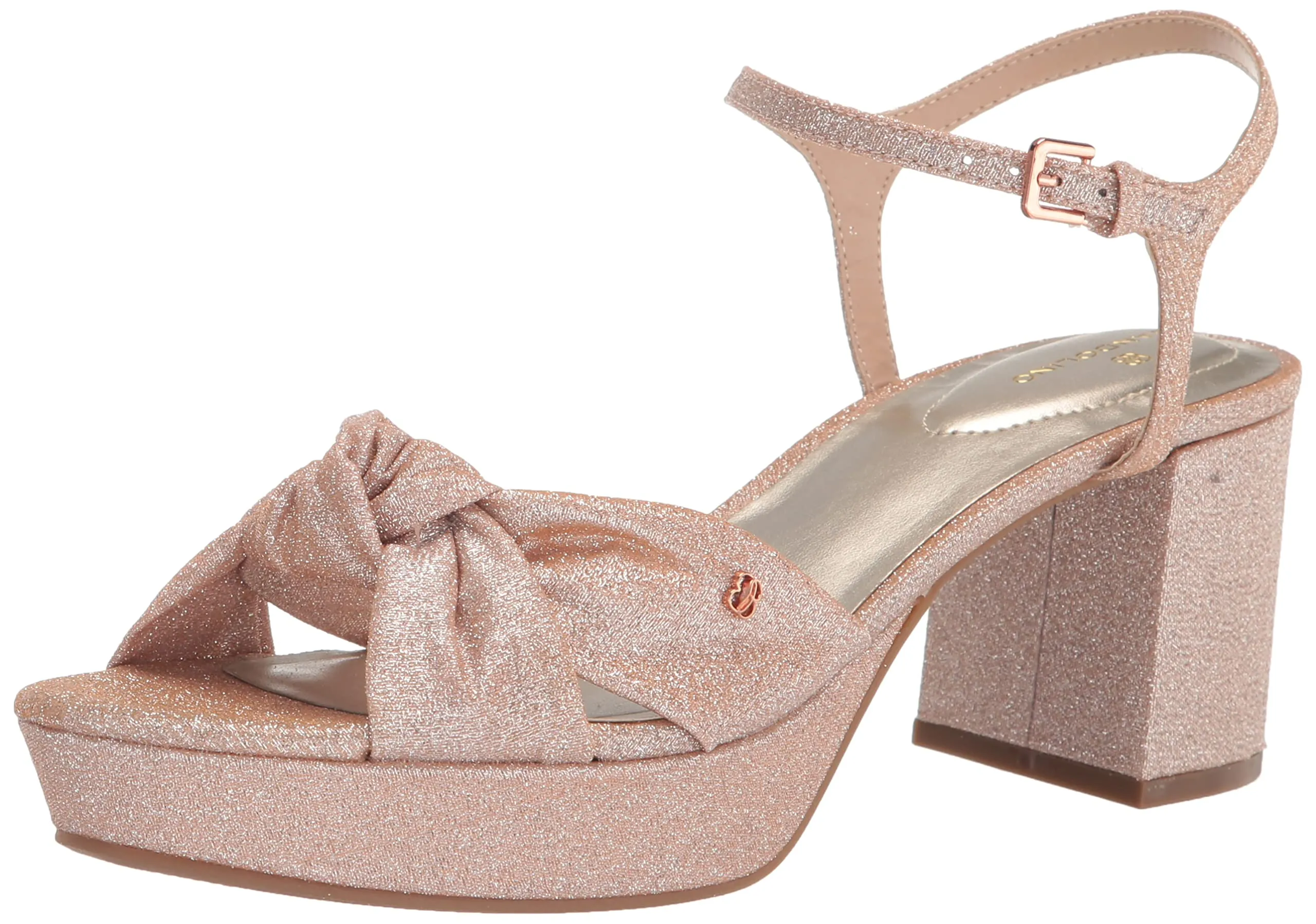 Bandolino Women's Prezley Heeled Sandal, Champagne 111, 8.5