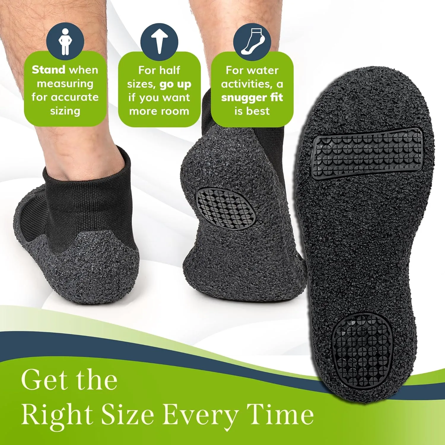 Barefoot Flex Minimalist Water Socks for Men & Women - Flexible Quick-Dry Barefoot Shoes for Yoga, Pilates, Beach, Pool, Boat - Lightweight Non-Slip Sports Footwear with Zero Drop Design