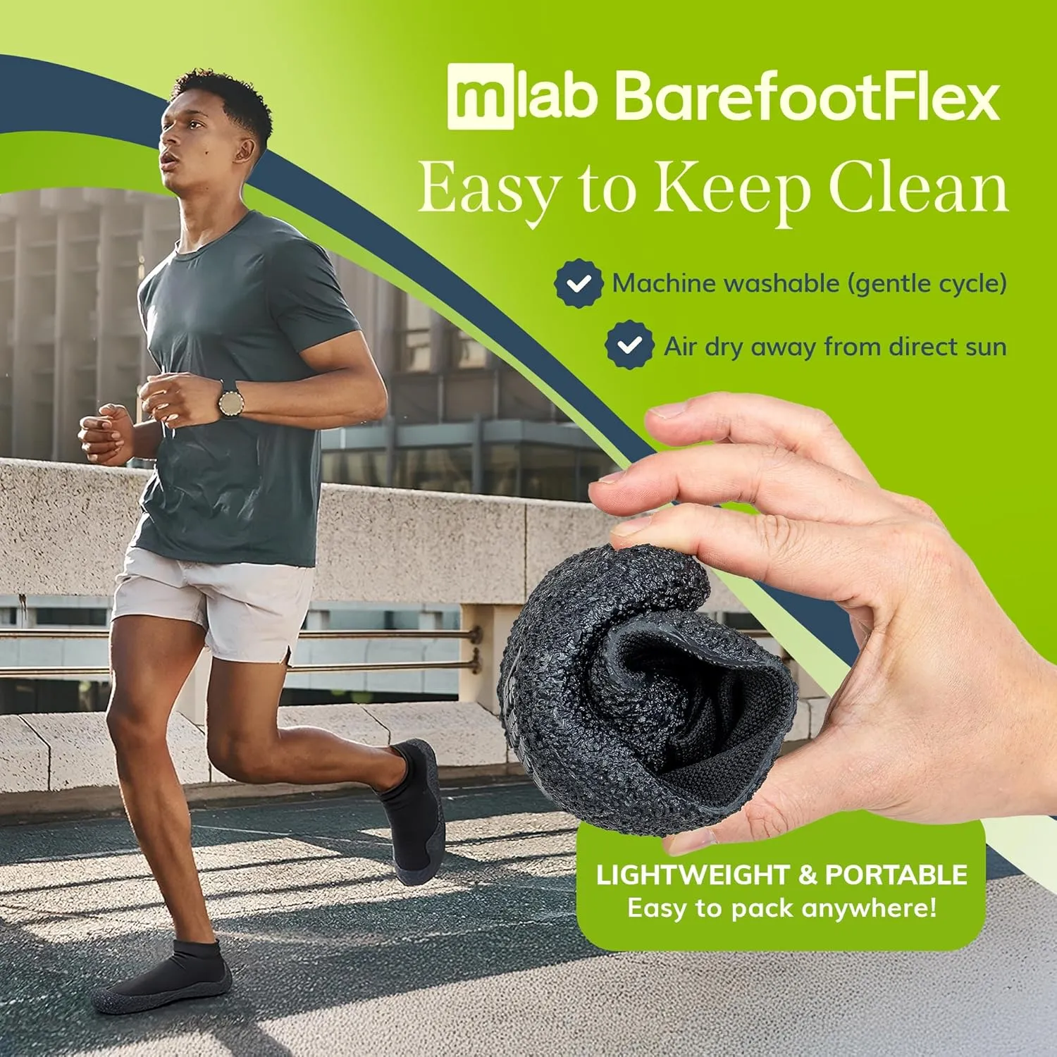 Barefoot Flex Minimalist Water Socks for Men & Women - Flexible Quick-Dry Barefoot Shoes for Yoga, Pilates, Beach, Pool, Boat - Lightweight Non-Slip Sports Footwear with Zero Drop Design