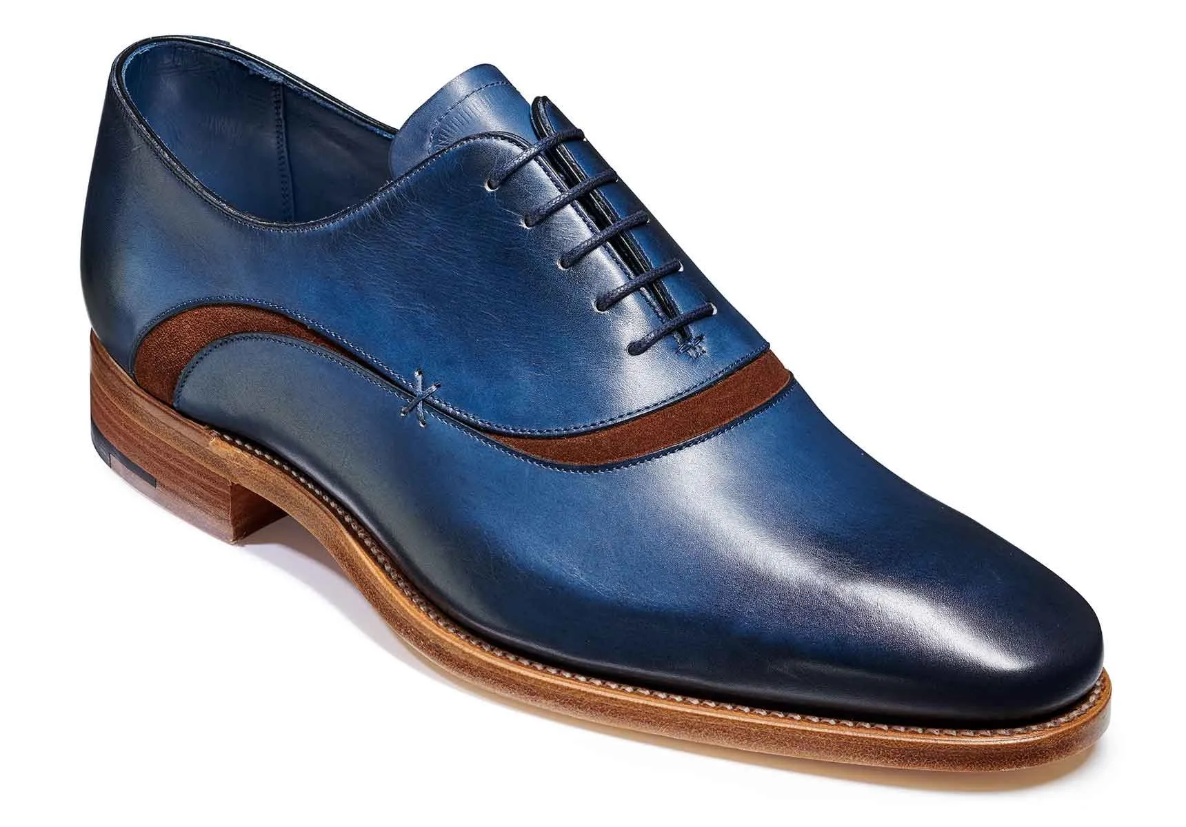 Barker Emerson - Navy Hand Painted/Polo Suede