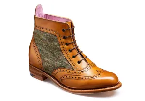 Barker Grace - Cedar Calf/Green Harris Tweed