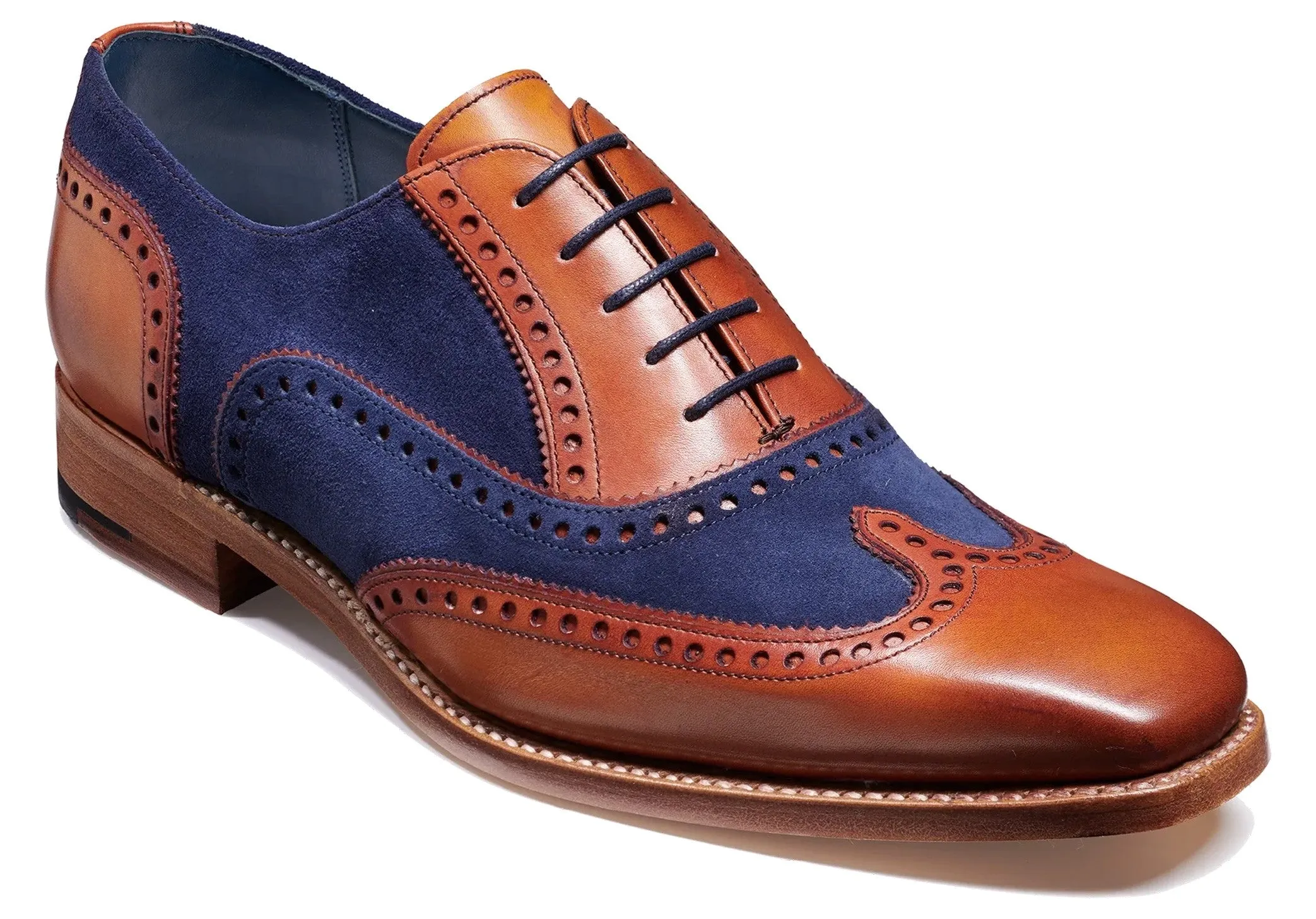 Barker Spencer - Antique Rosewood/Navy Suede