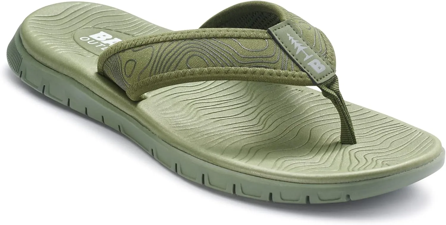 BASS OUTDOOR Men's Topo Thong Everyday Outdoor Sandal Boat Shoe
