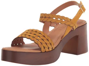 Bella Vita Made in Italy Women's Jud-Italy Heeled Sandal, Mustard Suede Leather, 6.5