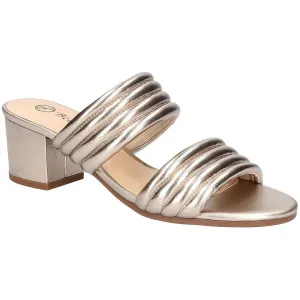 Bella Vita Women's Georgette Block Heel Heeled Sandal, Champagne Leather, 11 X-Wide