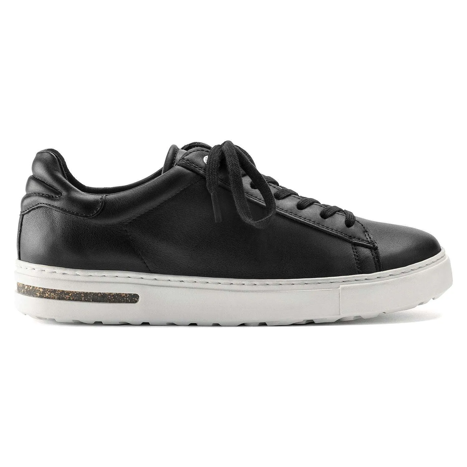 Bend Low, Natural Leather - Black leather sneaker