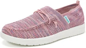 Betrue Lightweight Boat Shoes for Women, Womens Casual Loafers, Womens Slip On Deck Shoes, Breathable Canvas Walking Shoes for Women