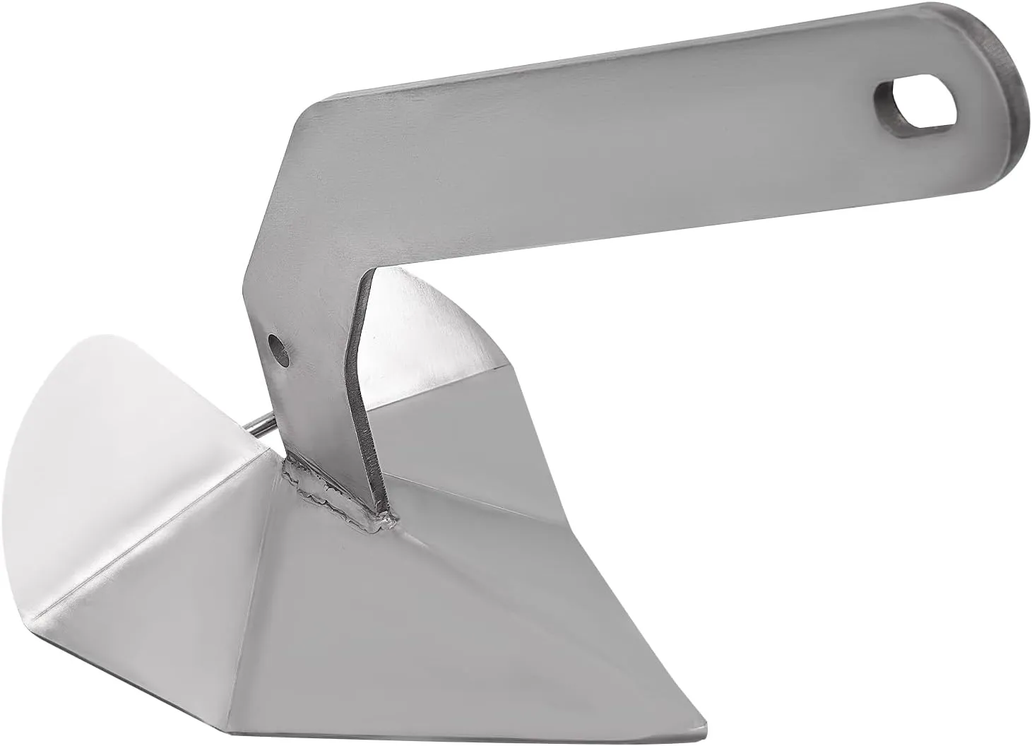 Boat Anchor, Small Yacht Boat Anchor, 35 Pound Triangular Boat Anchor Delta/Wing Style Boat Anchor Stainless Steel 316 Wing Style Anchor for Boats, Silver